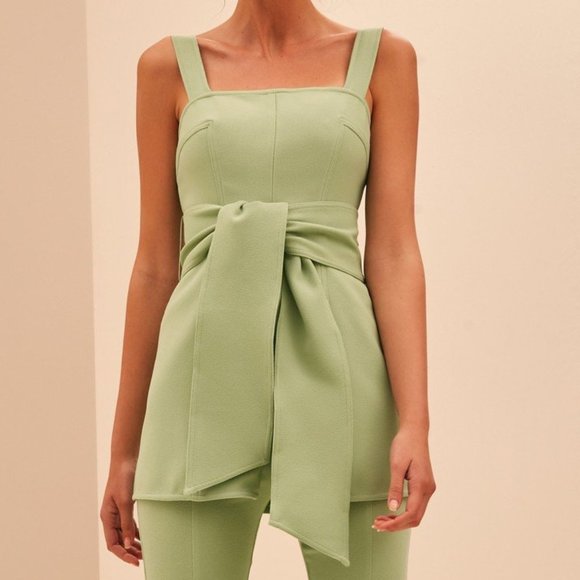 C/MEO collective high heart top mint tie zip - Picture 1 of 13